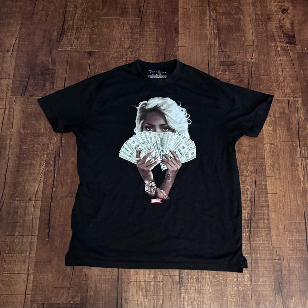 Black Akoo Graphic T-Shirt Xl Preown